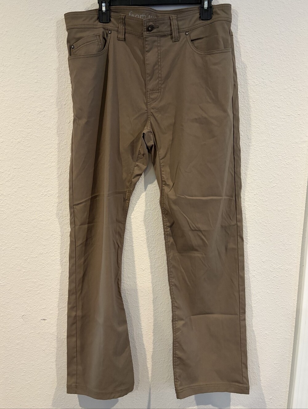 Prana Mens Classic Casual Lightweight Work Gym Hiking Brown Pants Size 36x32